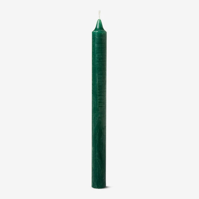 Dark Green Dinner Candle - 25 cm