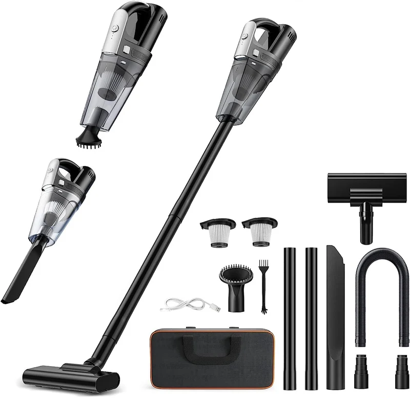 Aspirabriciole Senza Fili a Batteria 7500-10000PA Aspirapolvere per Auto Aspirapolvere Portatile e Ultraleggero Aspirapolvere per Peli di Animali, Auto, Casa, Ufficio