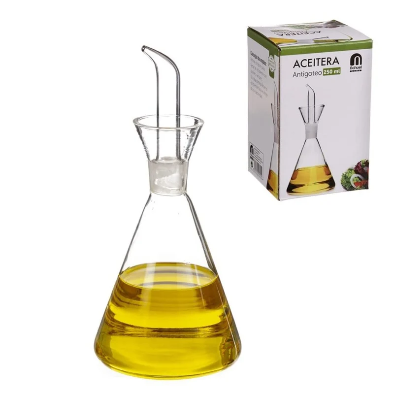 D'CASA Dcasa-Oliera antigoccia in Vetro 250 CC in Scatola, 250ml