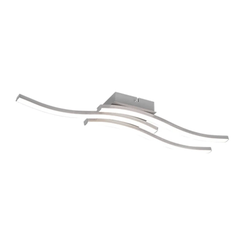 Plafoniera LED Route Acciaio Satin. 3 Luci x 5W 4000K