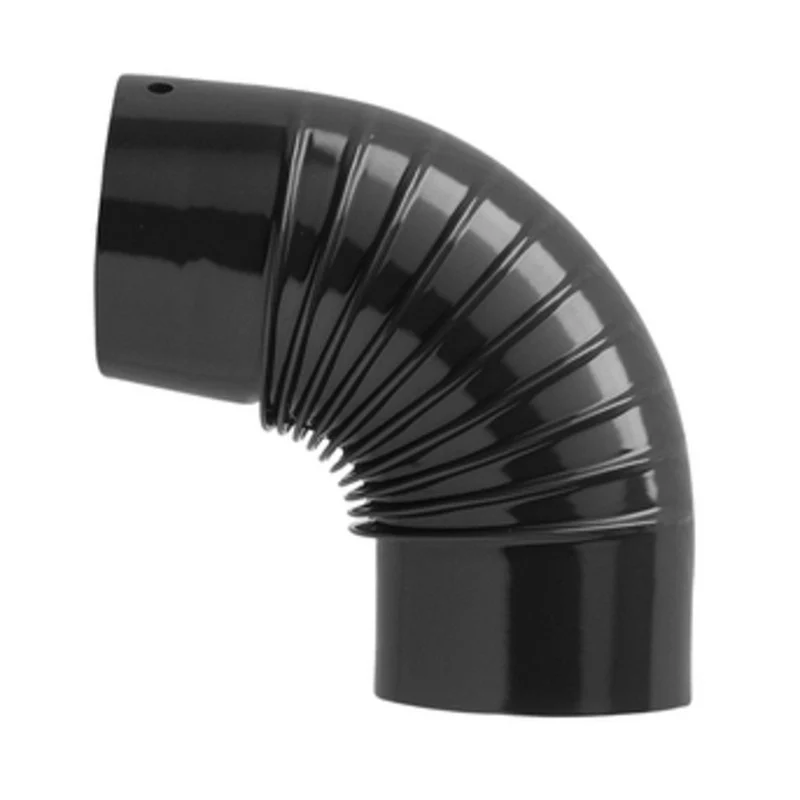 Stufa 90 Ø 15 cm Nero Opaco Gomito