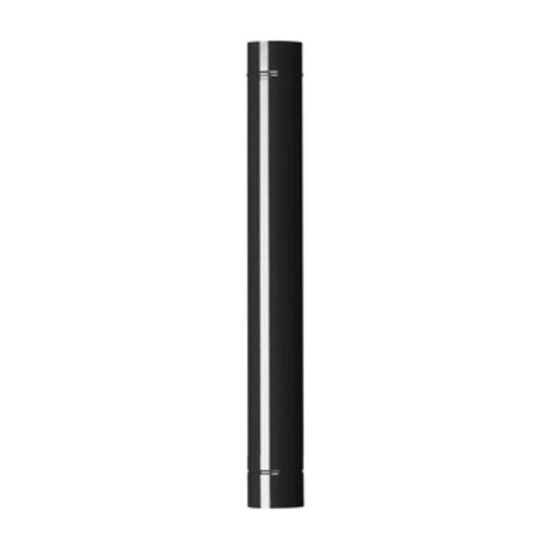 Tubo per Stufa H 100 cm Ø 12 cm Nero Opaco 12 Pezzi