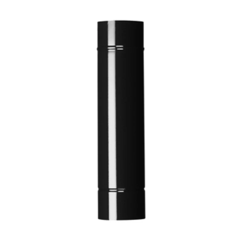 Tubo per Stufa H 50 cm Ø 13 cm Nero Opaco 12 Pezzi