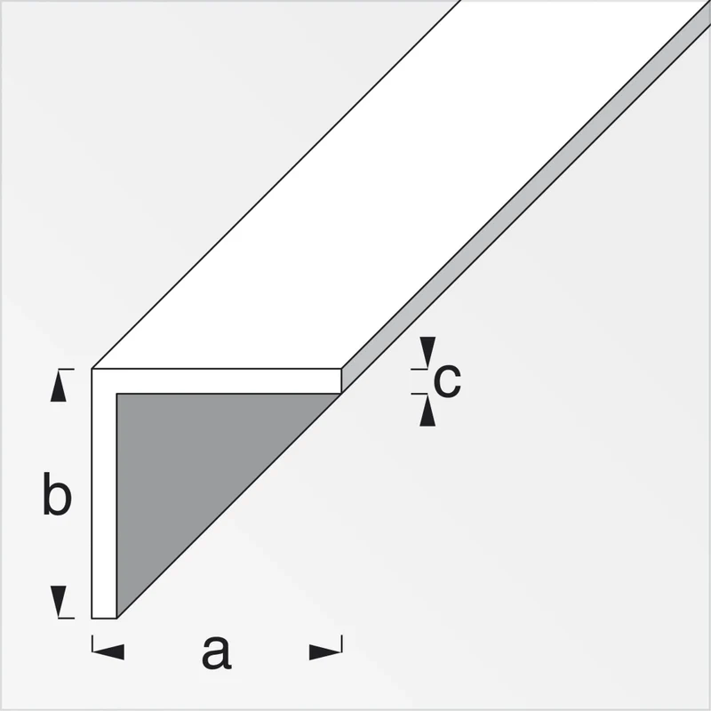 Profilo Bianco H 200 cm Angolare 20 x 20 x 1 mm 5 Pezzi