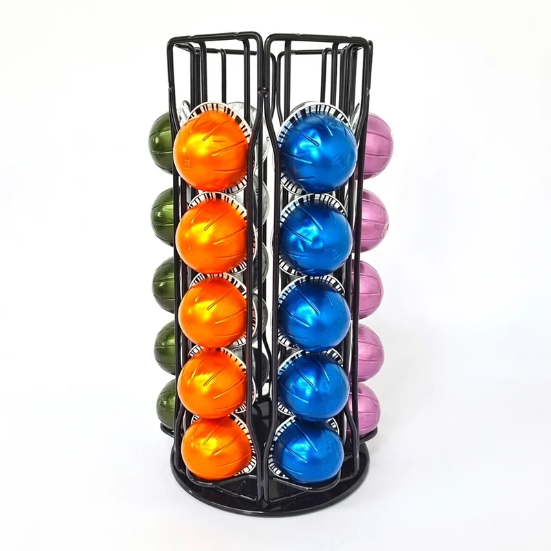 Vertuo/Vertuoline 40‑Pod Drawer Coffee Capsule Holder with Tempered Glass Tray