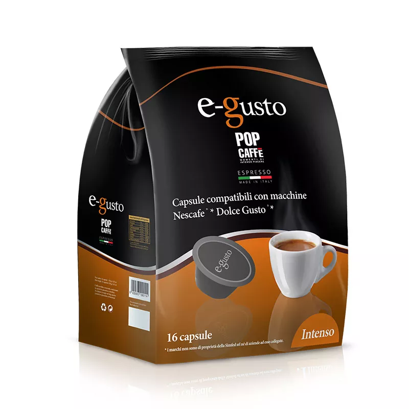 POP CAFFE' 96 CAPSULE COMPATIBILI DOLCE GUSTO - Miscela Intenso