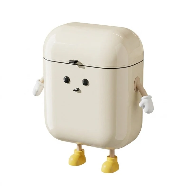 Cream Wall-mounted Kitchen Bin with Lid — 9L / 12L (DIY option)