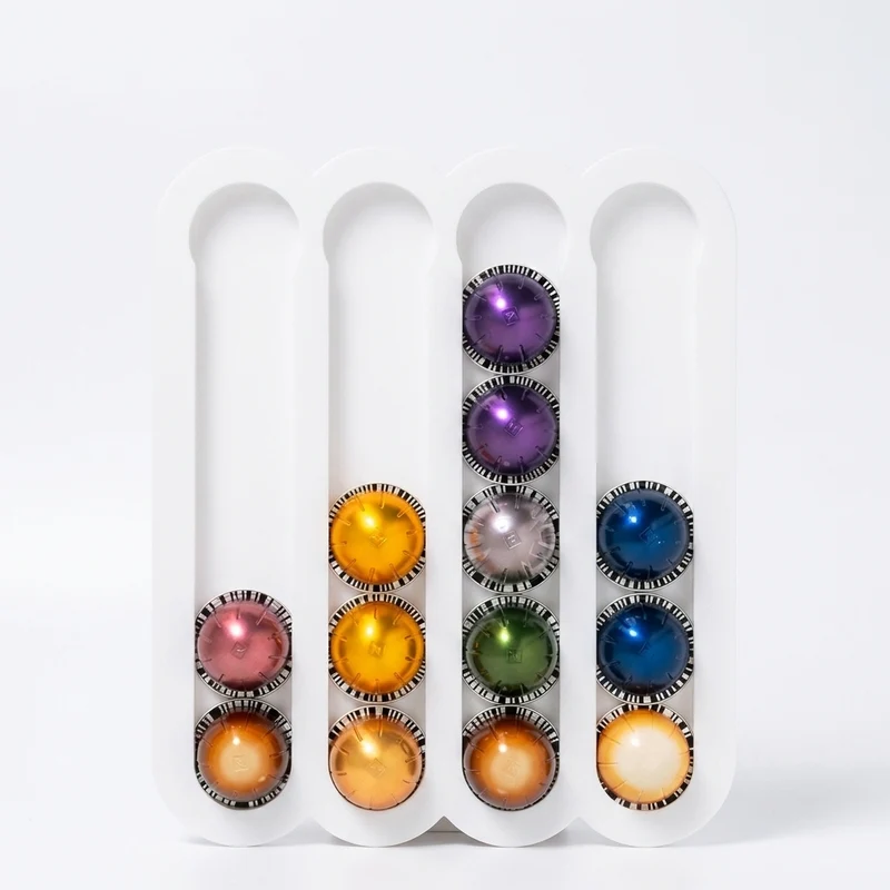 Acrylic Vertuoline Capsule Holder – Wall or Under-Cupboard Pod Rack (Black or White)