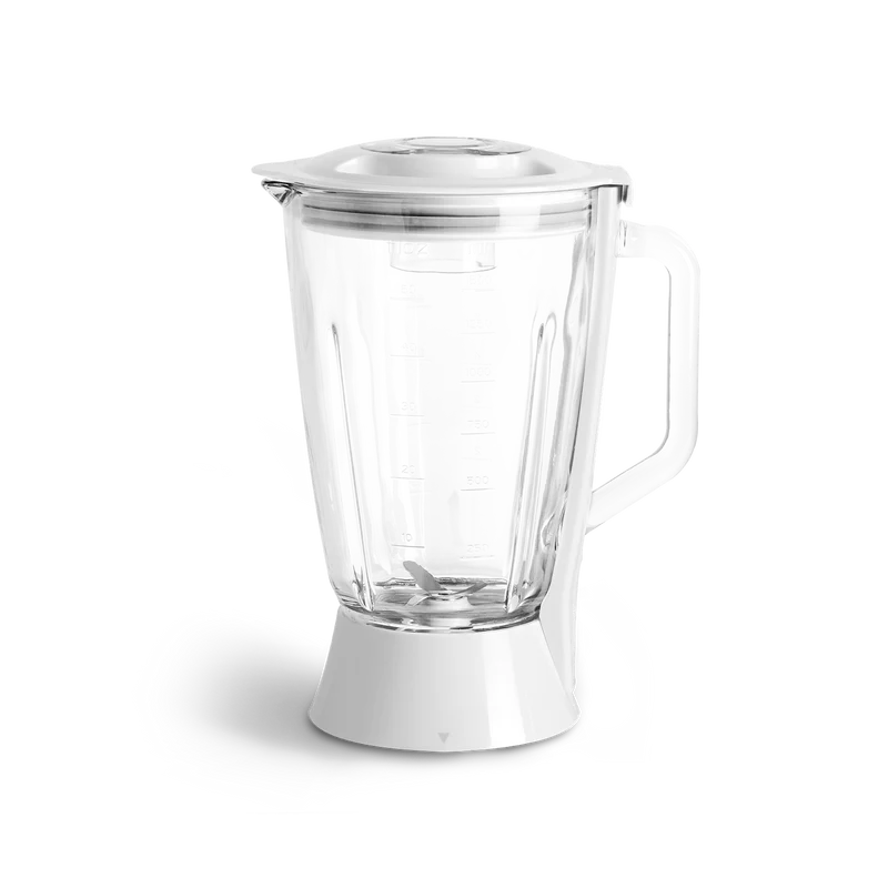 Glasmixbehälter inkl. Deckel & Messbecher f. Küchenmaschine Kaia - Weiß