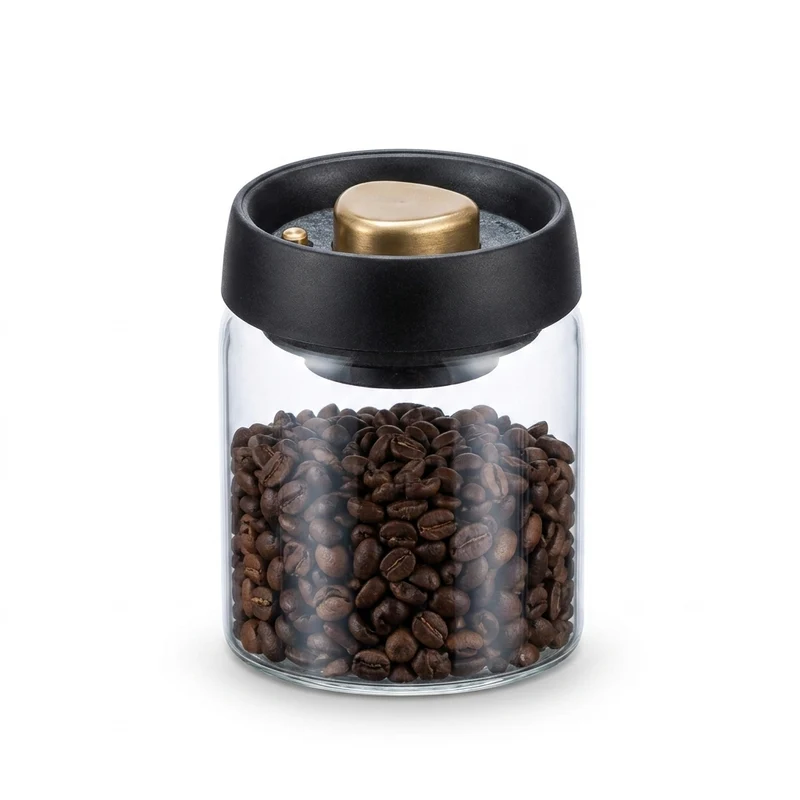 Vacuum-Sealed Glass Storage Jar for Coffee & Tea — Multiple Sizes