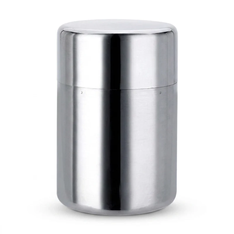 Stainless Steel Tea Canister – 400ml or 550ml with Tight-Fitting Sliding Lid