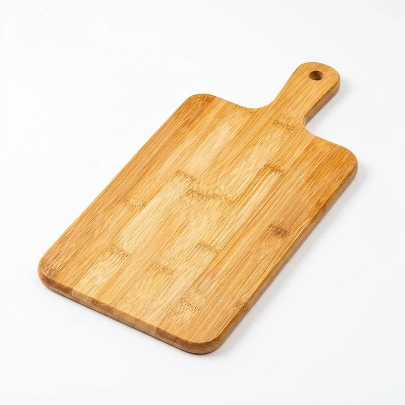 Bamboo Cutting Board with Handle — 11 x 5 inch Wooden Serving & Chopping Board