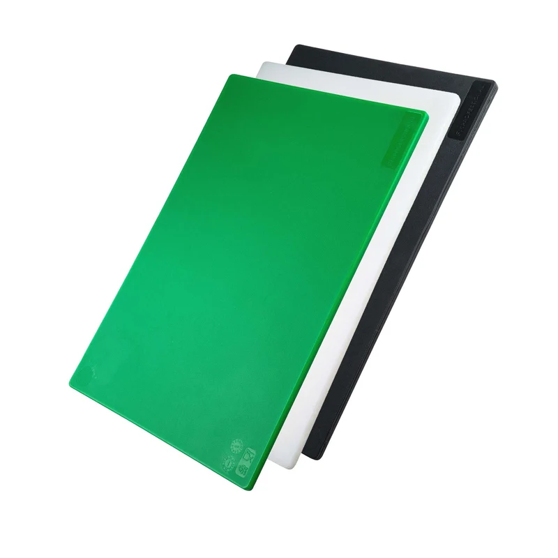 Set di 3 Taglieri professionali HACCP, colore verde, bianco, nero