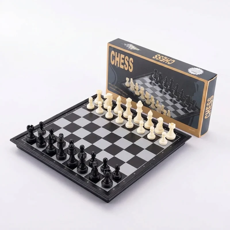 24cm Foldable Magnetic Chess, Checkers & Backgammon Board (QLYX02)