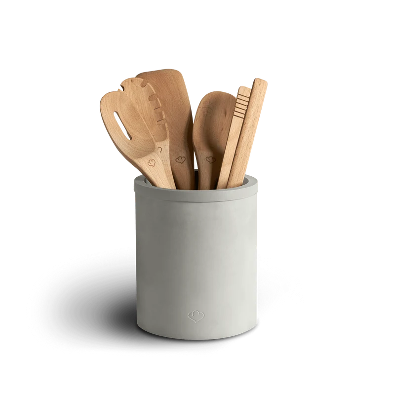 Küchenhelfer-Set aus Buchenholz, 6-tlg.
