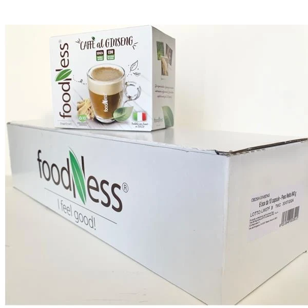 FOODNESS GINSENG 10 CAPSULE COMPATIBILI CON ZUCCHERO DI CANNA
