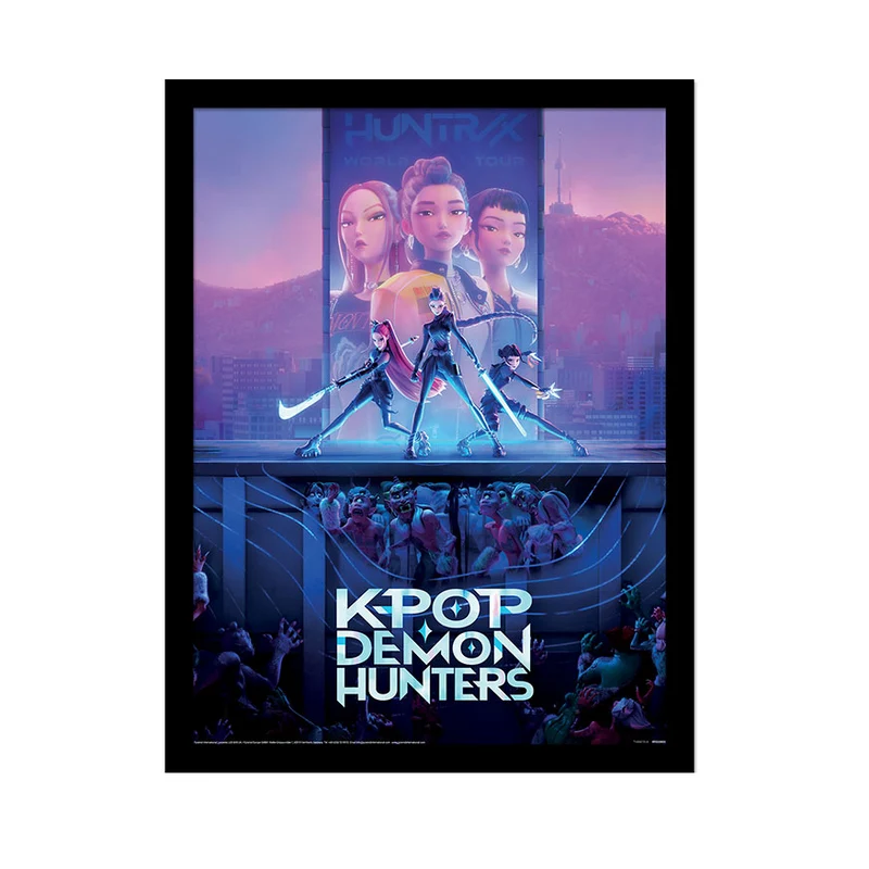 KPop Demon Hunters Key Art Cornice Quadro Collector Print Poster incorniciato 30x40cm