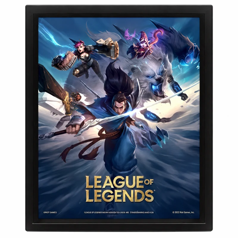 Pyramid - League Of Legends - Cornice Poster 3D Lenticular Incorniciato
