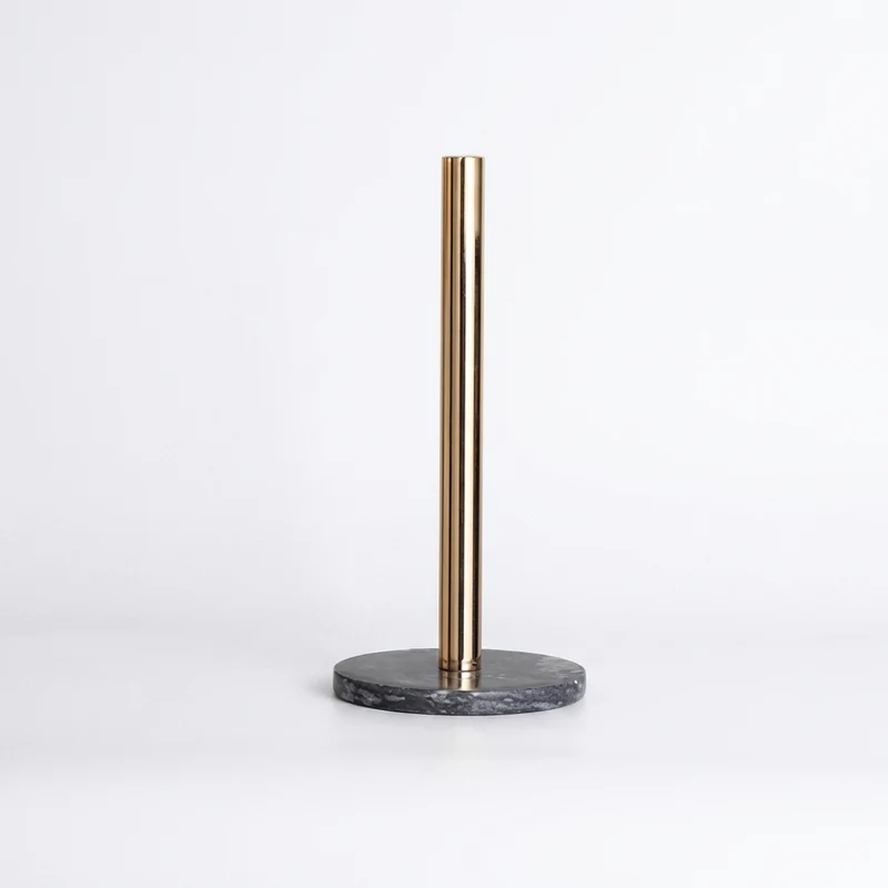 Marble Desktop Tissue Rack – Metal Paper Holder & Storage Shelf