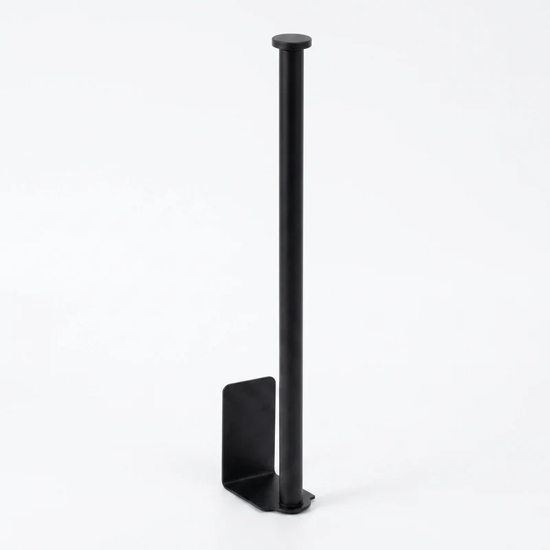 Adhesive Stainless Steel Paper Towel & Toilet Roll Holder — Black or Silver (S/M/L)