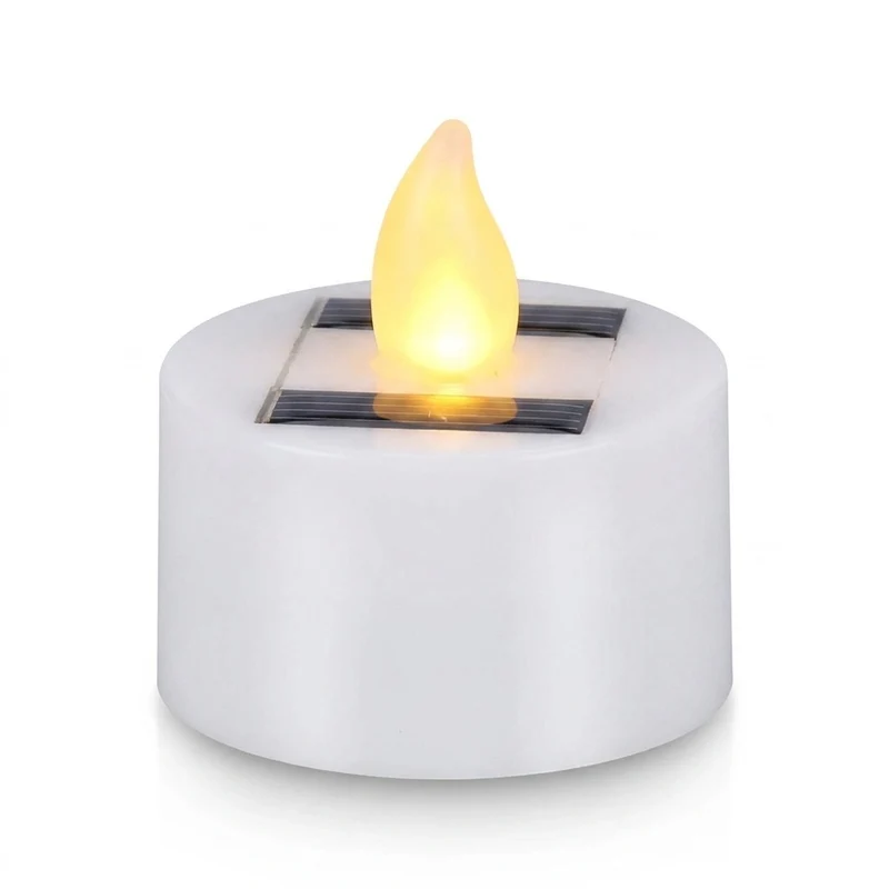 Solar LED Flameless Candle — Waterproof Outdoor Night Light for Parties