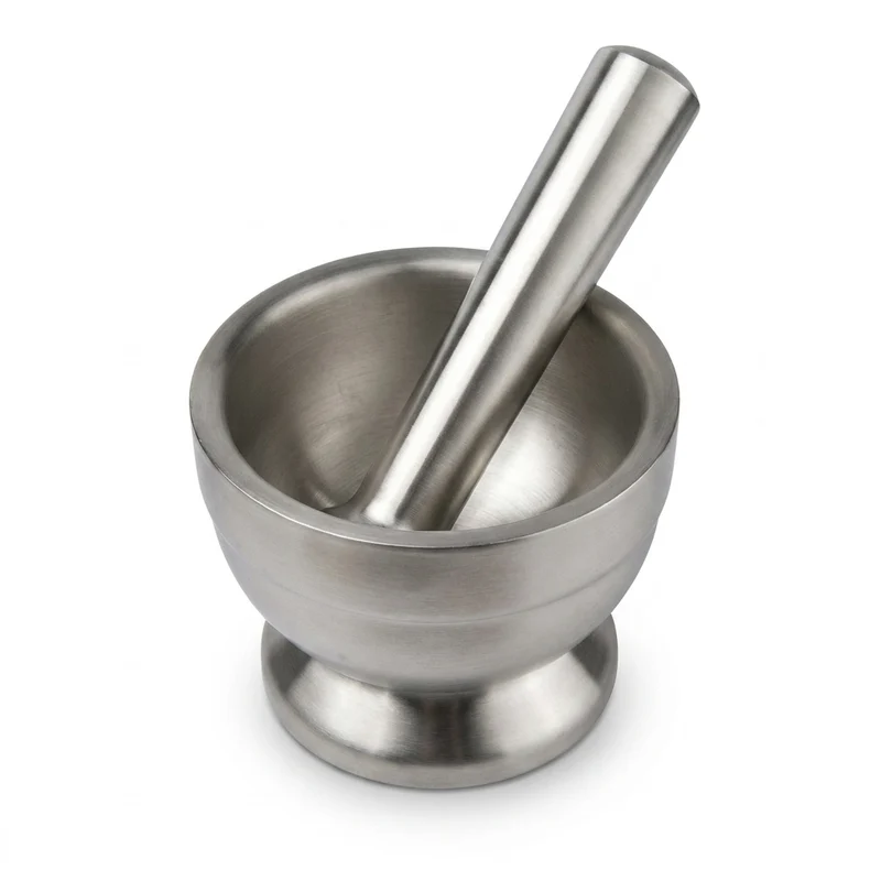 Stainless Steel Mortar and Pestle Set — Garlic & Spice Grinder (2-piece)