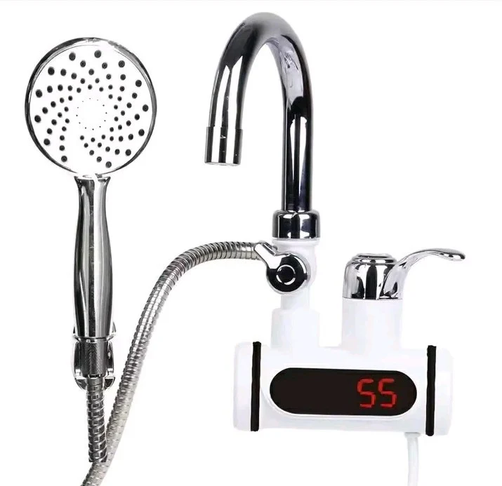 Rubinetto Scaldacqua Elettrico Istantaneo 3000W , Display LCD Miscelatore Calda