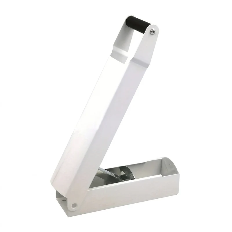 Wall-Mounted Can Crusher — Heavy-Duty White Metal Compactor