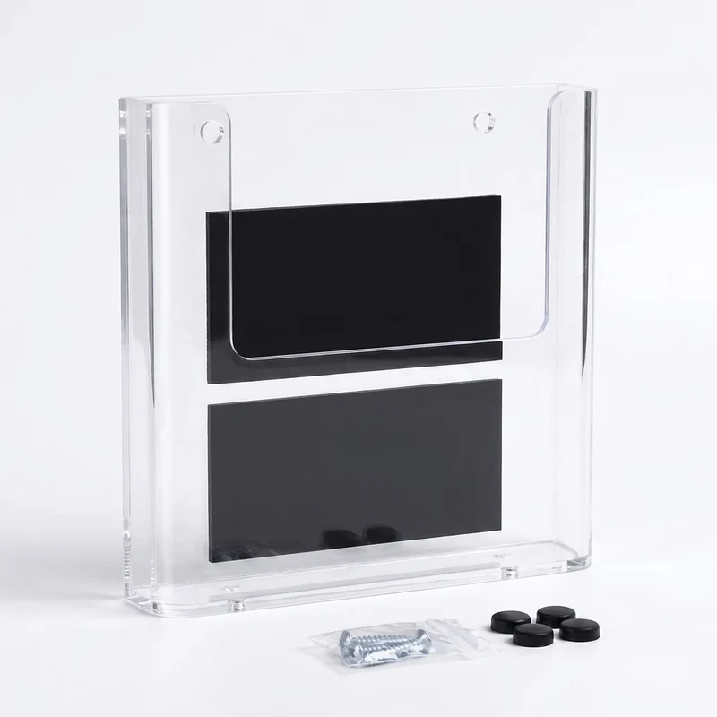 Acrylic Wall-Mounted Brochure Holder - A4/A5 Clear Flyer & Pamphlet Display