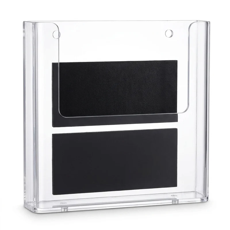Clear Acrylic Wall-Mount Brochure Holder — Fits A4 & A5