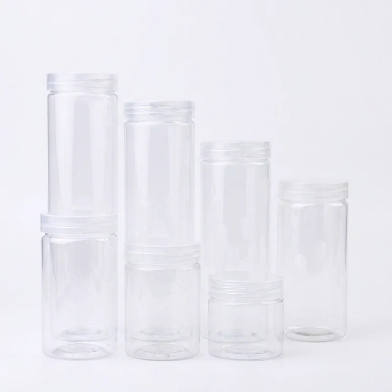 30 Clear Food-Grade PET Storage Jars with Lids – Assorted Sizes