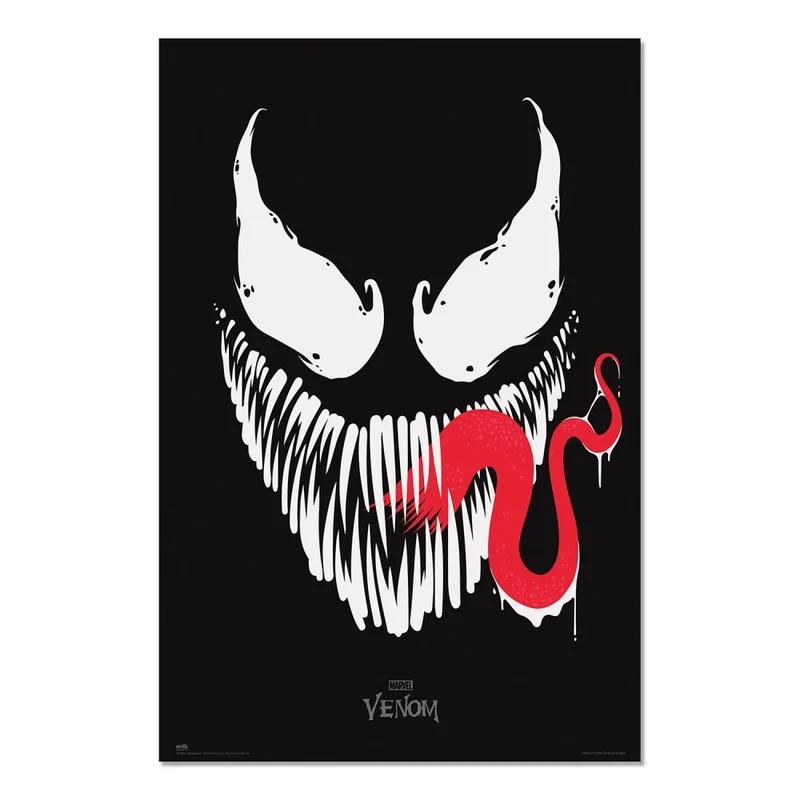 Maxi Poster Marvel Collection (Venom Face) 91x61 cm Incorniciabile Casa Ufficio Locanda Nerd