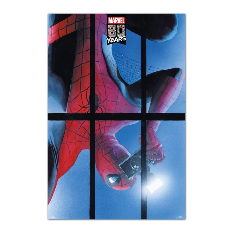 Maxi Poster Marvel (Spider-Man 80 Years) a Parete Cameretta Incorniciabile 91x61 cm