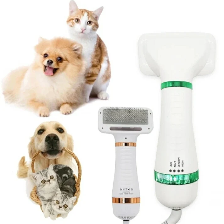 Pettine Phon 2 in 1 per Cani e Gatti – 2 Velocità, Asciuga e Pettina - Pet