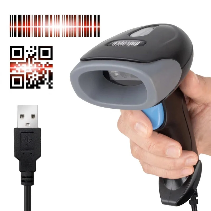 U20 1D/2D Handheld Barcode & QR Scanner — USB · 2.4G Wi‑Fi · Bluetooth
