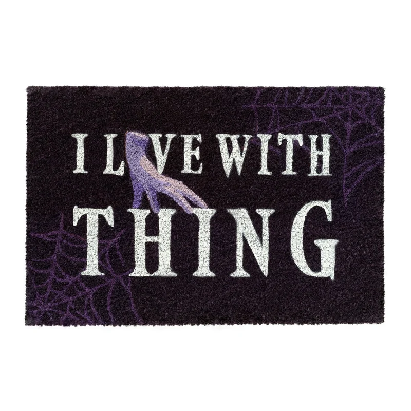 Zerbino - Mercoledì Addams - Tappeto per Ingresso da Esterno e Interno - Cocco - Divertente Cameretta Bagno con Base in PVC Antiscivolo, 40X60 cm (Wednesday Addams Merchandising)