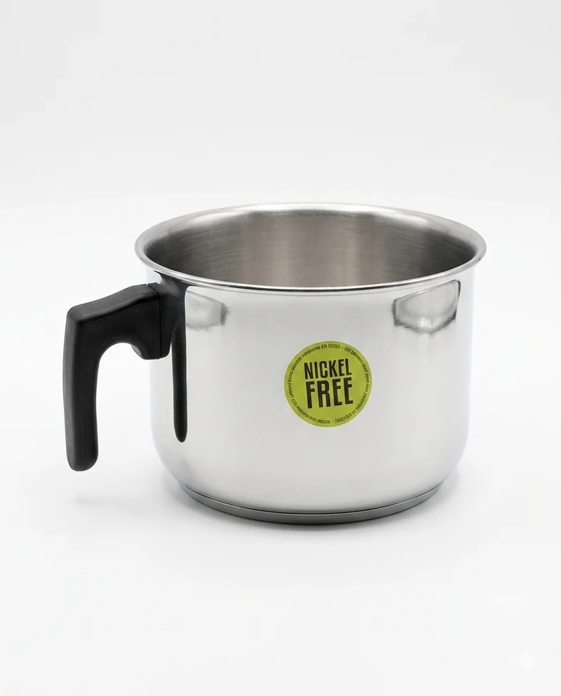 Pintinox Prima Collection Bollilatte Comfort Ø 12 cm – 0,9 Litri – Fondo Termodiffusore per Induzione e Gas – Acciaio Inox 18/0 Nickel Free – Made in Italy