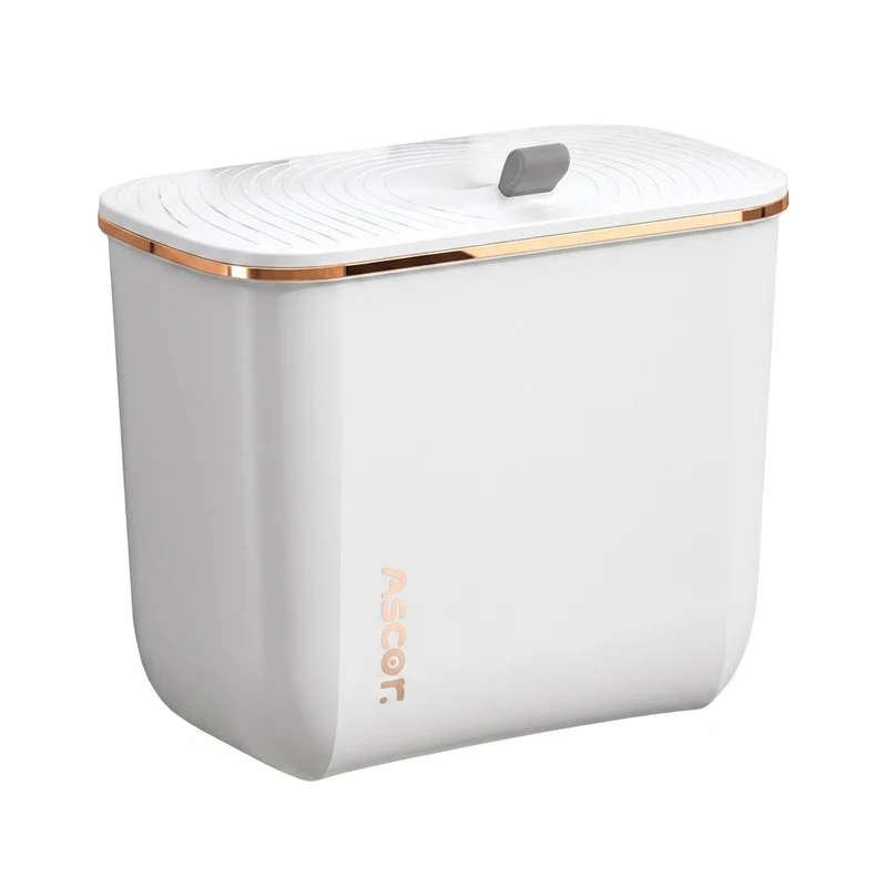 Hanging Bin for Cabinet Door with Lid — Wall-Mounted Kitchen & Bathroom Bin