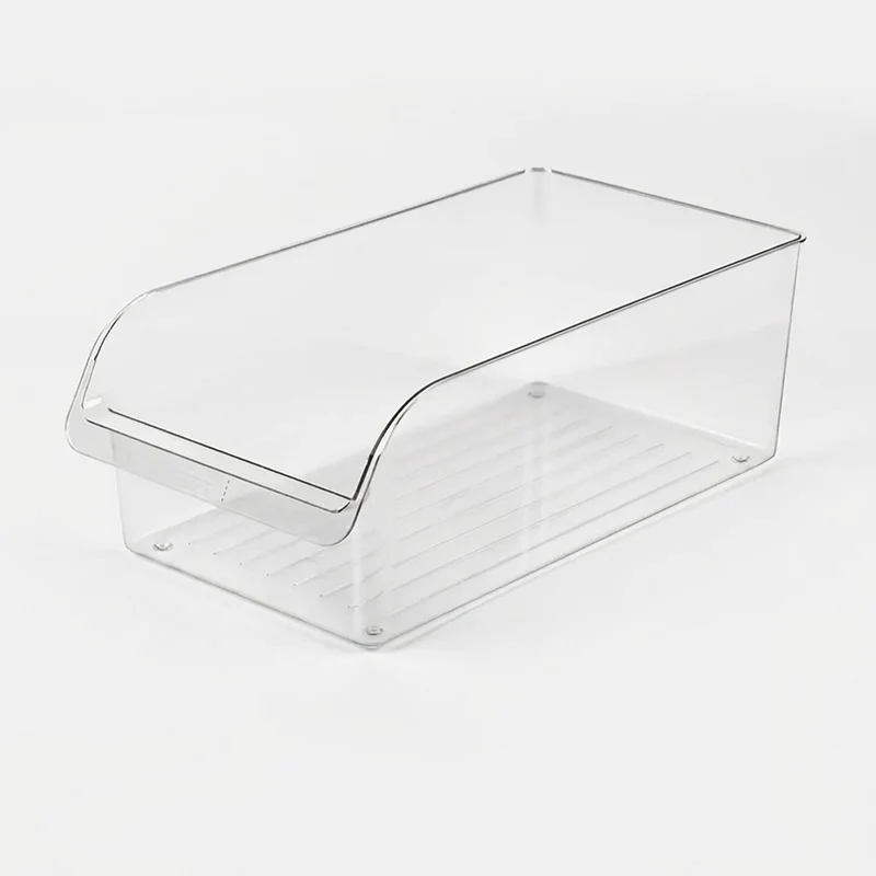 Fridge Can Dispenser & Storage Bin – Clear Fridge Organiser for Cans, Bottles & Pantry