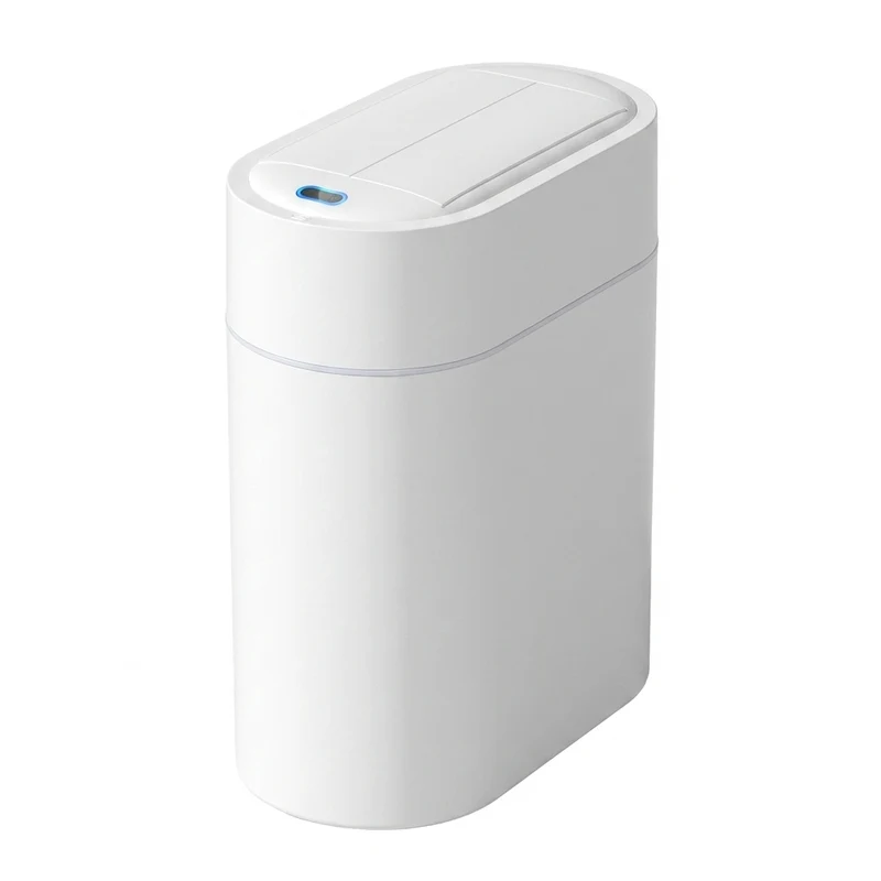 7L/9L Two‑way Sensor Bin with Lid — Battery‑powered, Wall‑mount or Freestanding Narrow‑slit Bin
