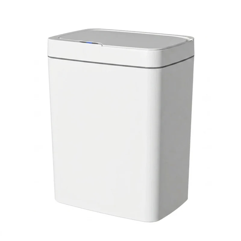 Smart Touchless Bathroom Bin — 15L Narrow Automatic Sensor Waste Bin, White
