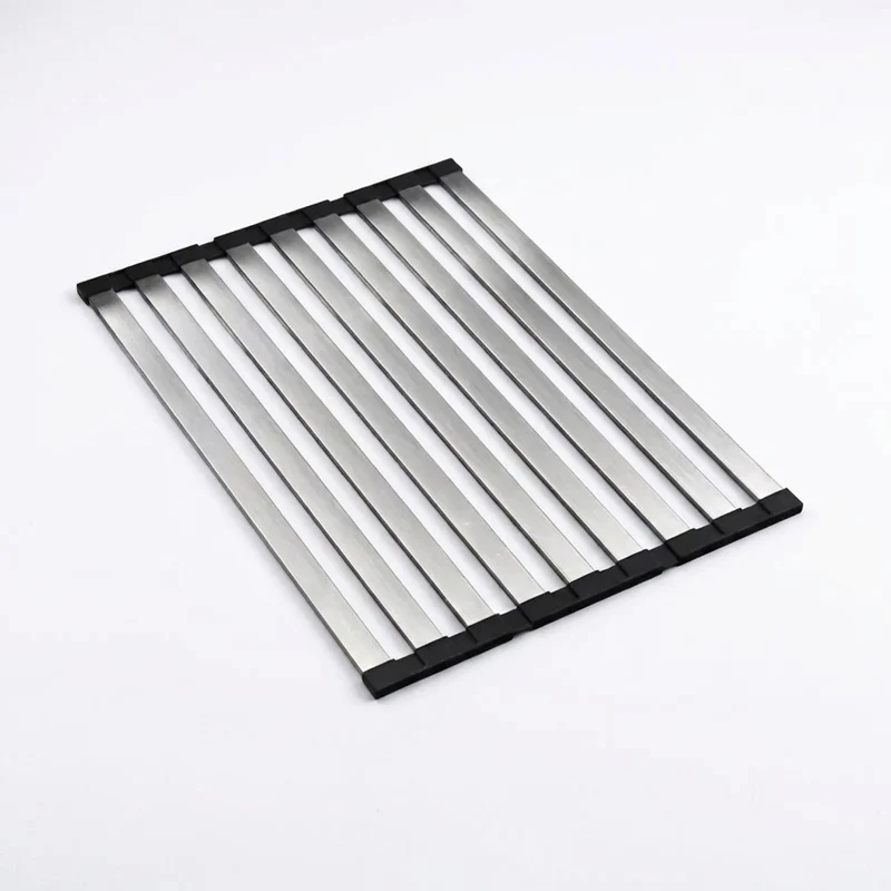 304 Stainless Steel Foldable Sink Drain Rack — Retractable Dish Drainer (S/L)