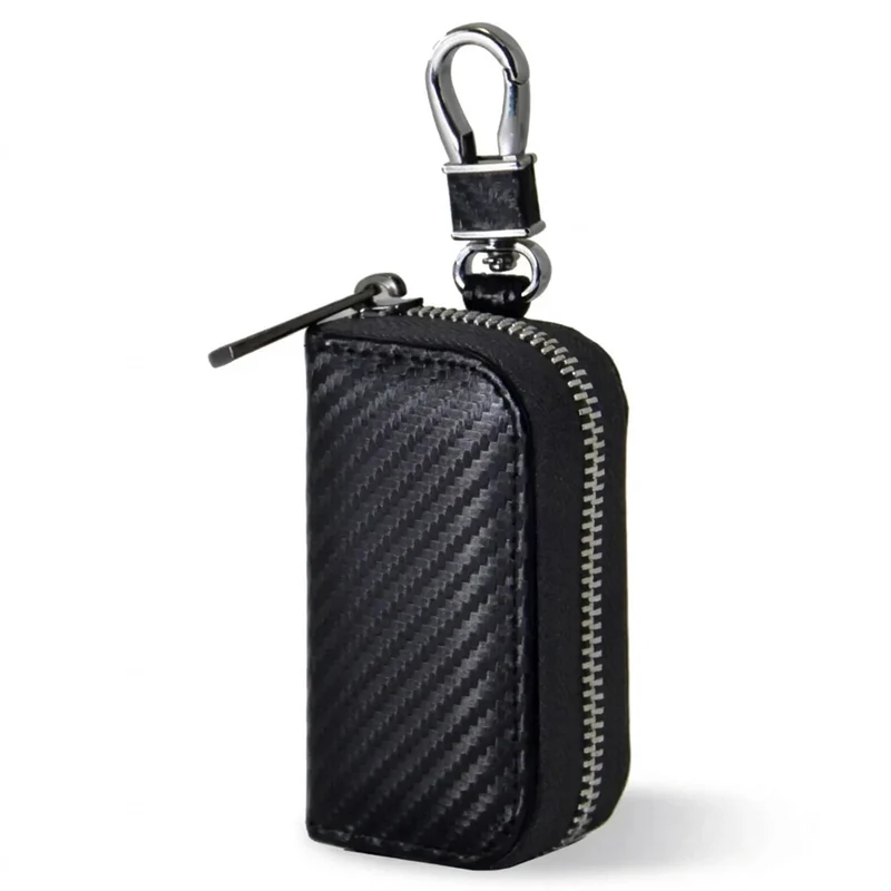 Signal‑Blocking Key Fob Pouch — Faraday RFID Protector (Black)