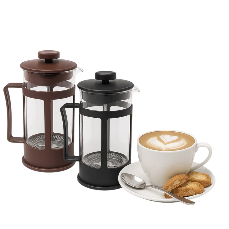 Cappuccinatore montalatte manuale in vetro 300 ml schiuma caffè latte