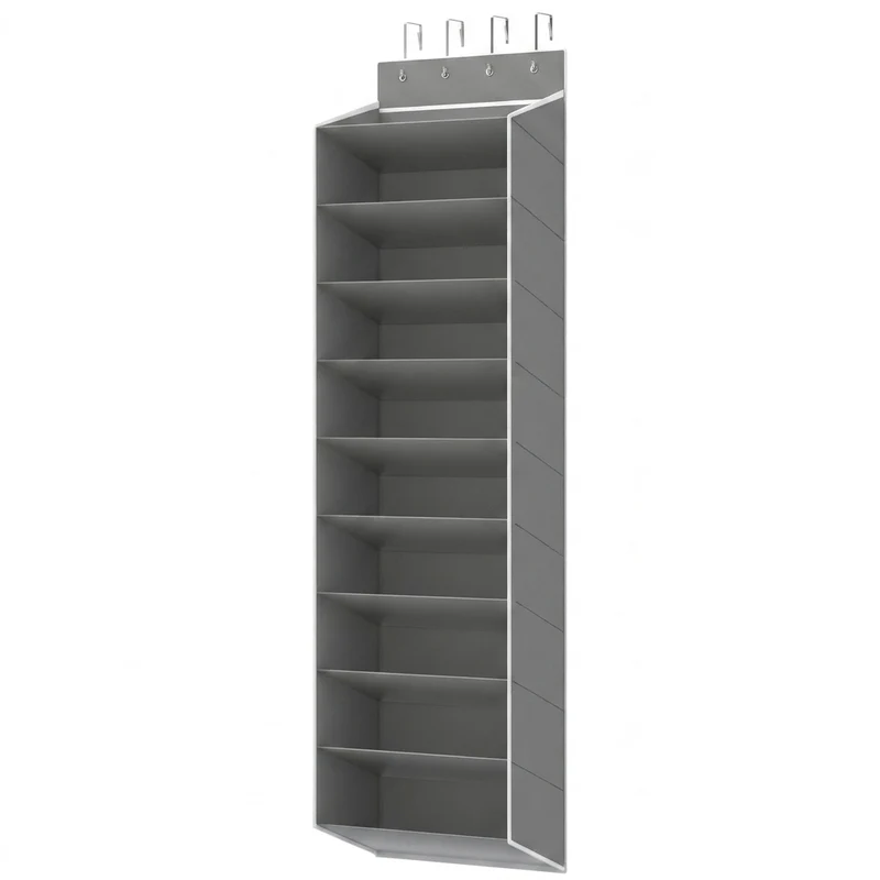 10-Tier Over-the-Door Shoe Organiser — Deep Pocket Hanging Rack (74in x 17in x 11in)