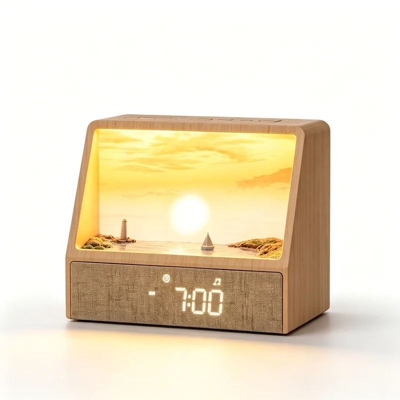 Bluetooth Sunrise Alarm Clock & Wake‑Up Light with White Noise and Dimmable Lamp