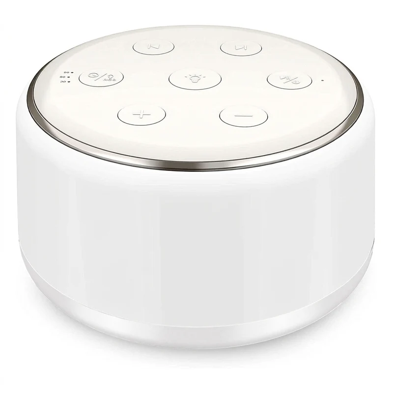 White Noise Machine – Desktop Sleep Sound Machine for Baby with 34 Sounds & 7‑Colour Night Light
