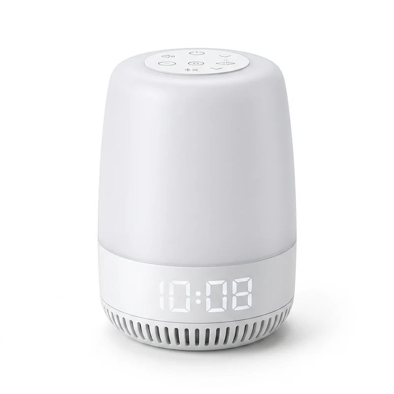 White Noise Machine with Night Light — Portable USB Rechargeable, 19 Soothing Sounds