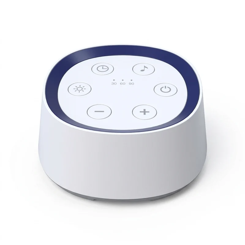 Portable White Noise Machine for Babies — 24 Soothing Sounds, Night Light, Timer, Rechargeable