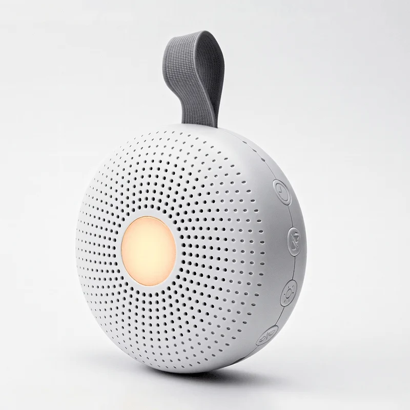 Portable Sleep Sound Machine for Baby & Adult — 15 Sounds, Cry Detection, Night Light, Timer (Rechargeable)